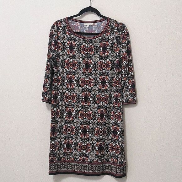 Max Studio Black & Rust Geometric Dress - Picture 1 of 7